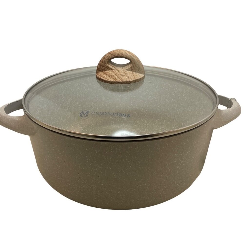 Master Class Cookware 11" Casserole Pot 2 Pc. Gray W/White Specs‎ New With Tags!